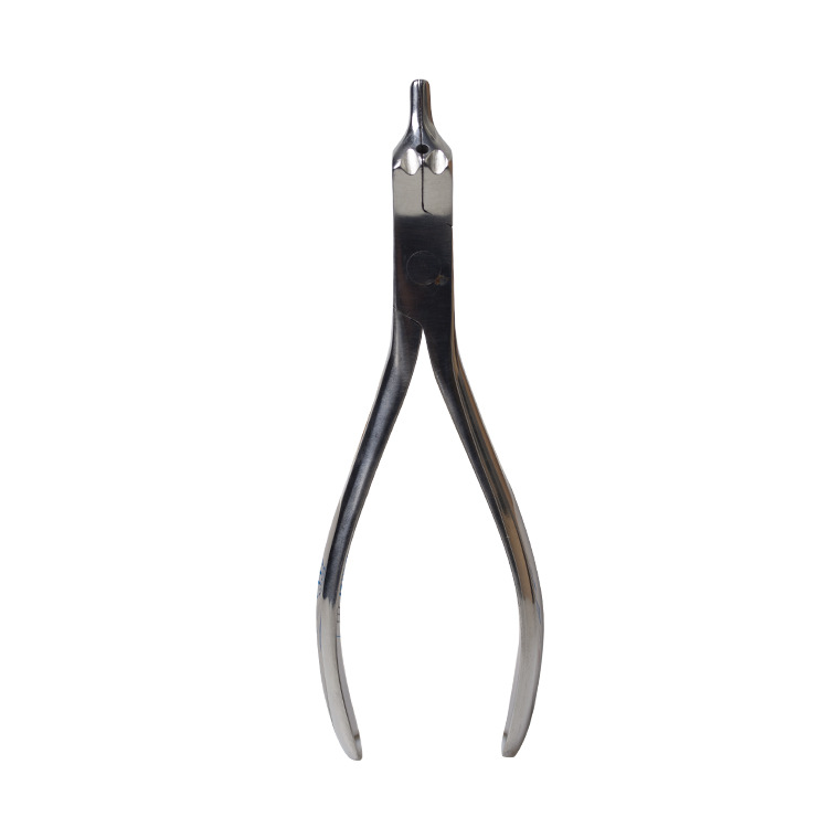 Alicates dentales transfronterizos de tres puntas, alicates técnicos de acero inoxidable, alicates de resorte curvo para doblar alambre.