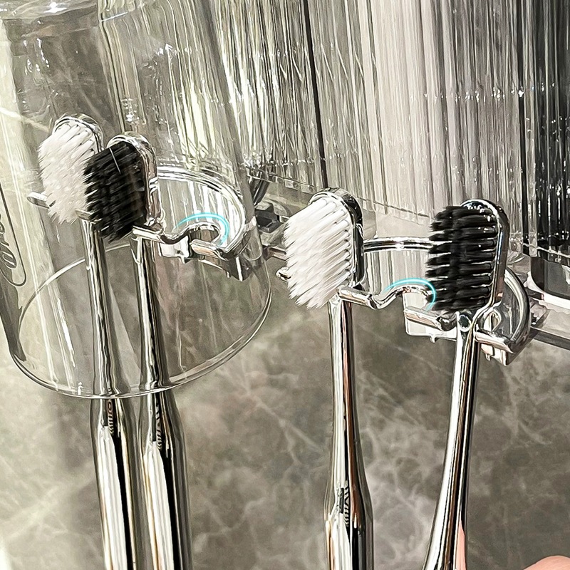 Luz de lujo cepillo de dientes pasta de dientes rack ponche libre montado en la pared inodoro enjuague bucal cepillo de dientes taza cepillo de dientes eléctrico titular