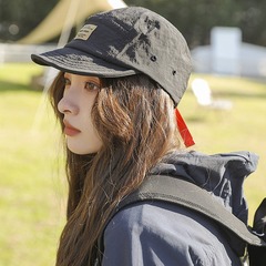 日系大頭囲速乾通気帽潮人野球帽男女工装短軒帽百合ソフトトップヒップホップ帽子