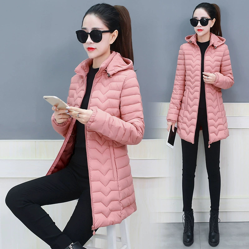 Long winter down jacket with down for mother, plus size, increased thickness, mid-length, for middle age