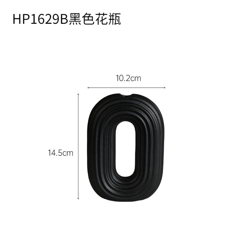 Jarrón negro hp1629b