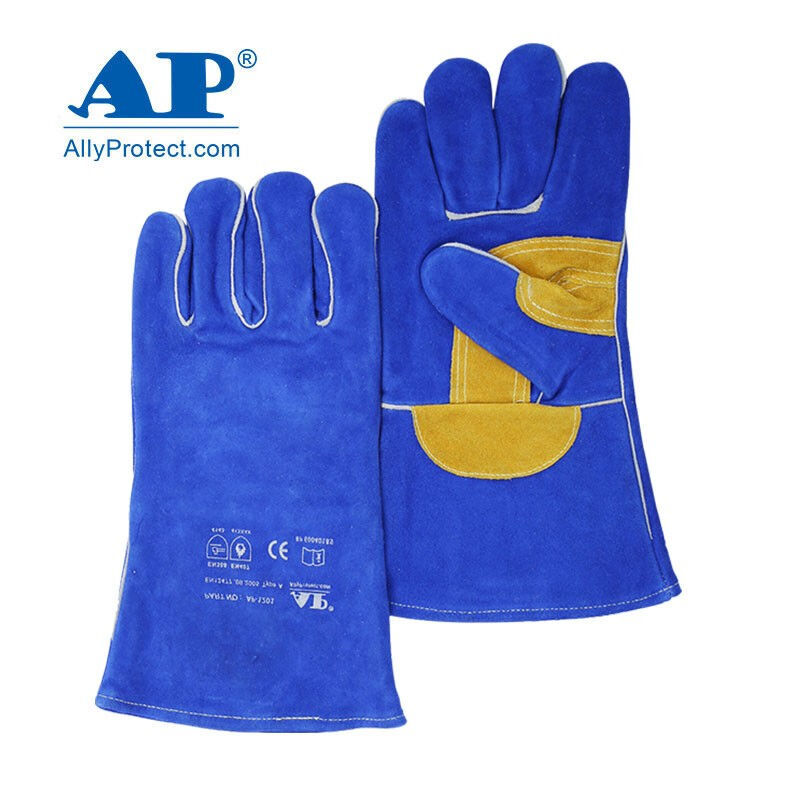 友盟AP-1201全皮电焊手套 耐磨耐高温隔热防火阻燃焊工烧焊手套