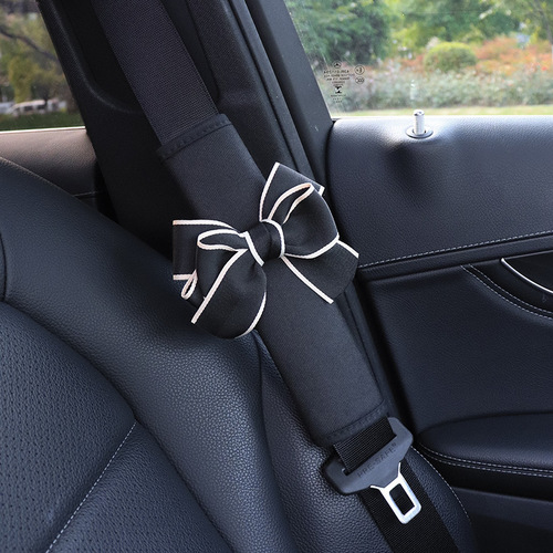 Seat Belt Shoulder Covers Summer Cartoon Cute Pair of Extended Car Accessories Decorative Supplies Set Car Interior for Women