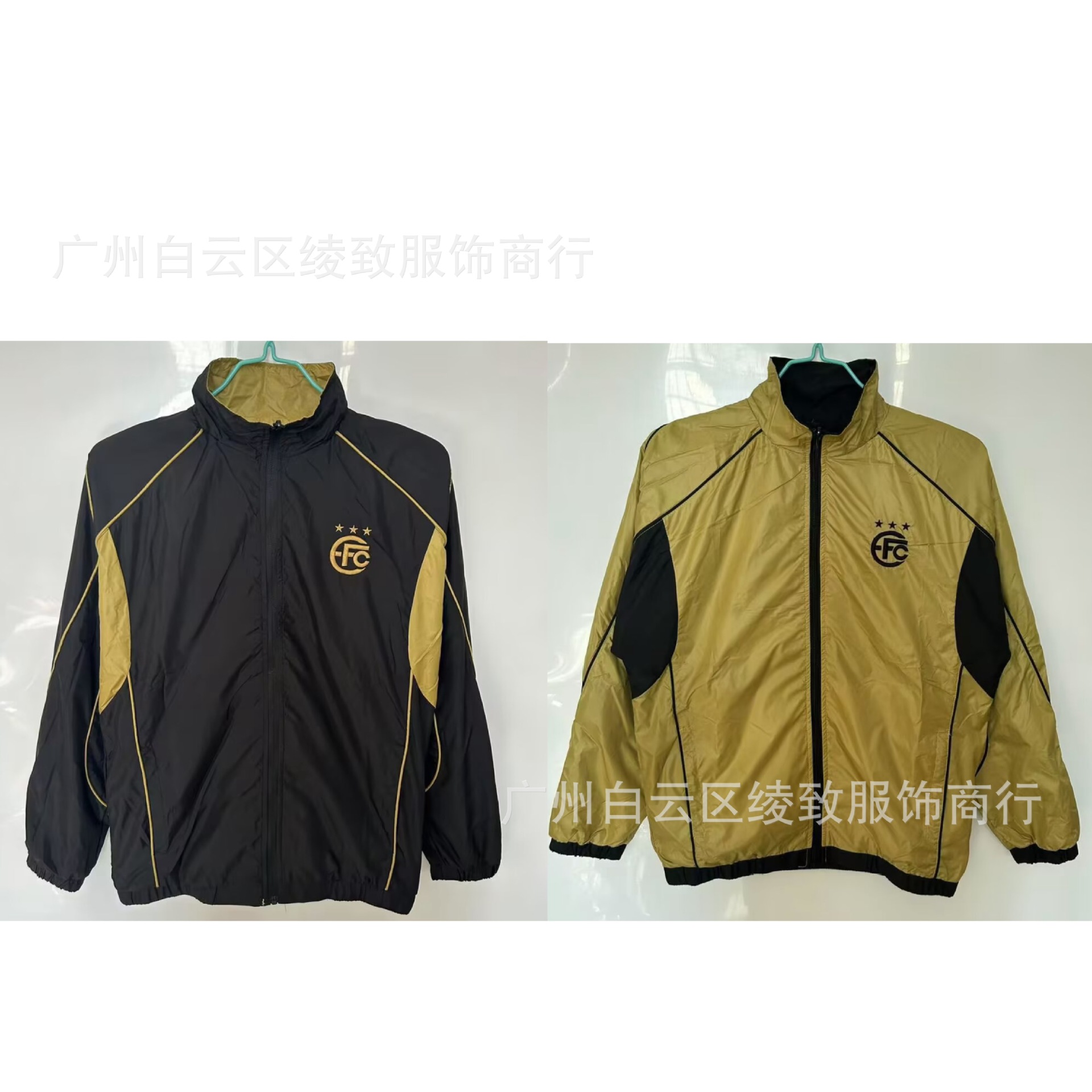 Other FC 24-26 Windbreaker Jacket Reversible Black Gold