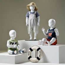 儿童模特架婴儿坐模人偶服装道具女橱窗幼童全身童装店宝宝展示架