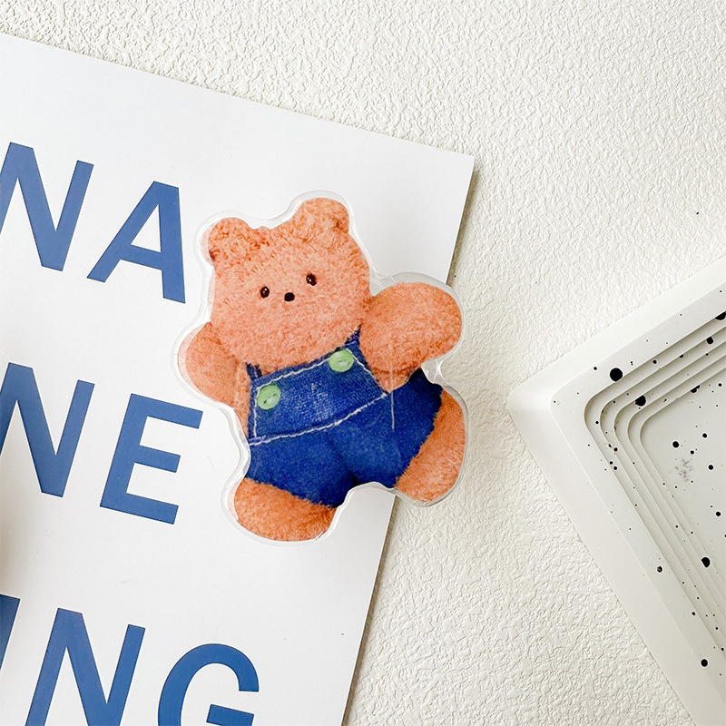 Untitled-1_0005_Transparent Bracket-Little Chubby Bear Series-Blue Suspenders Bear