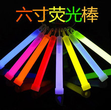荧光棒6寸带挂钩户外野营应急照明灯 六寸液体发光棒夜间荧光棒