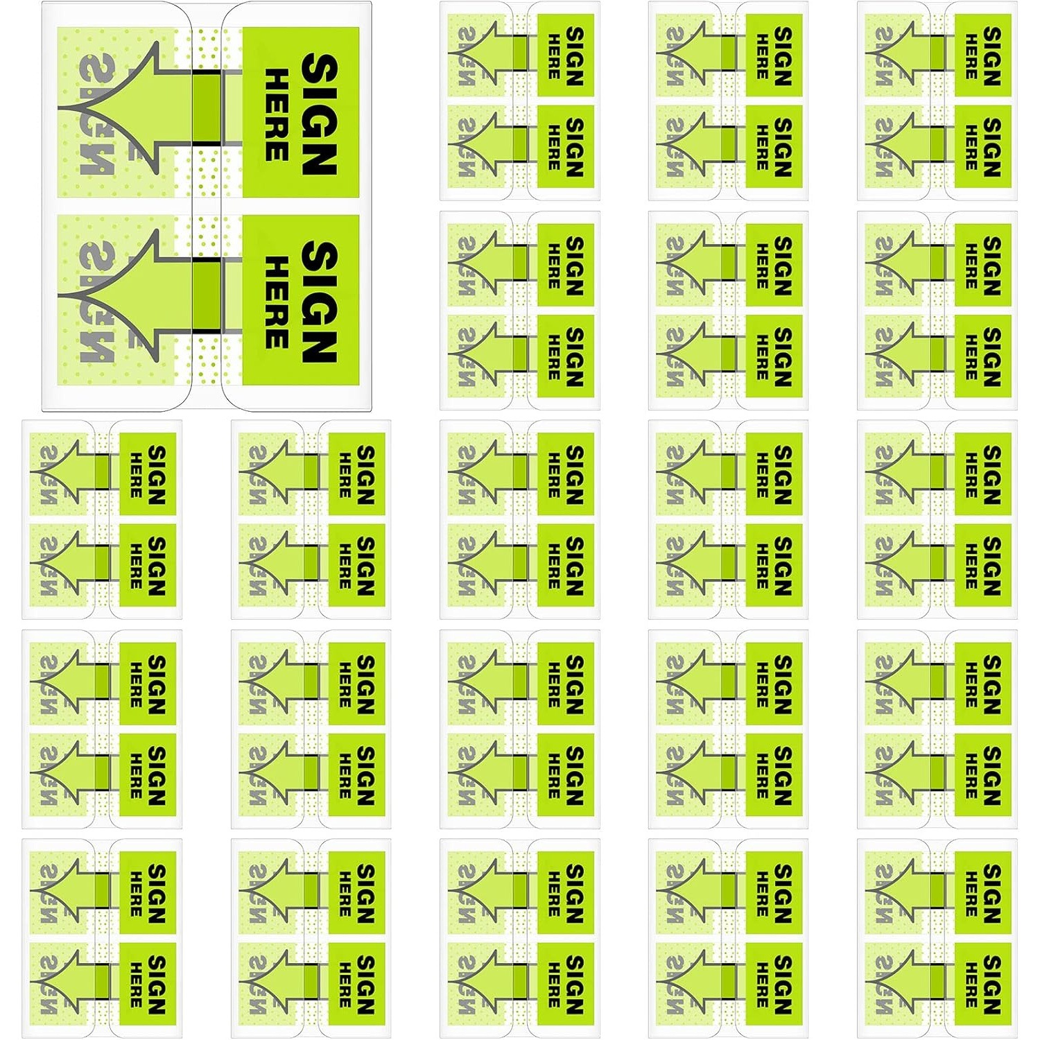 绿色箭头便签贴纸1250片办公标记贴便利贴