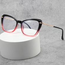 大框个性时尚TR90近视眼镜框素颜神器显脸小平光镜百搭防蓝光镜片