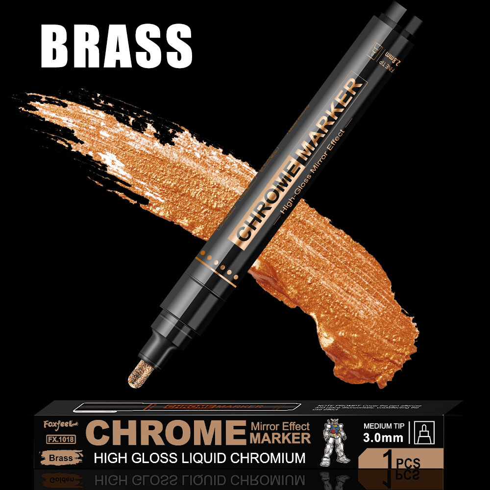 Espejo de 0,7 mm bolígrafo de pintura de oro bolígrafo de cromado bolígrafo de pintura de color modelo de bolígrafo de marca