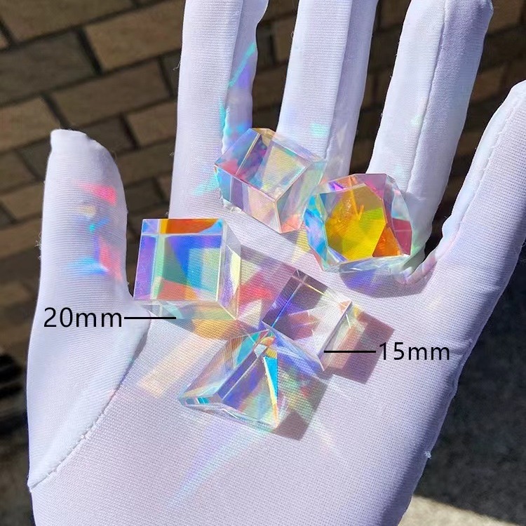 Sun Catcher combinación de colores Prisma Cubo Luz colorido refracción galvanoplastia decoración escritorio sol mujer regalo cumpleaños