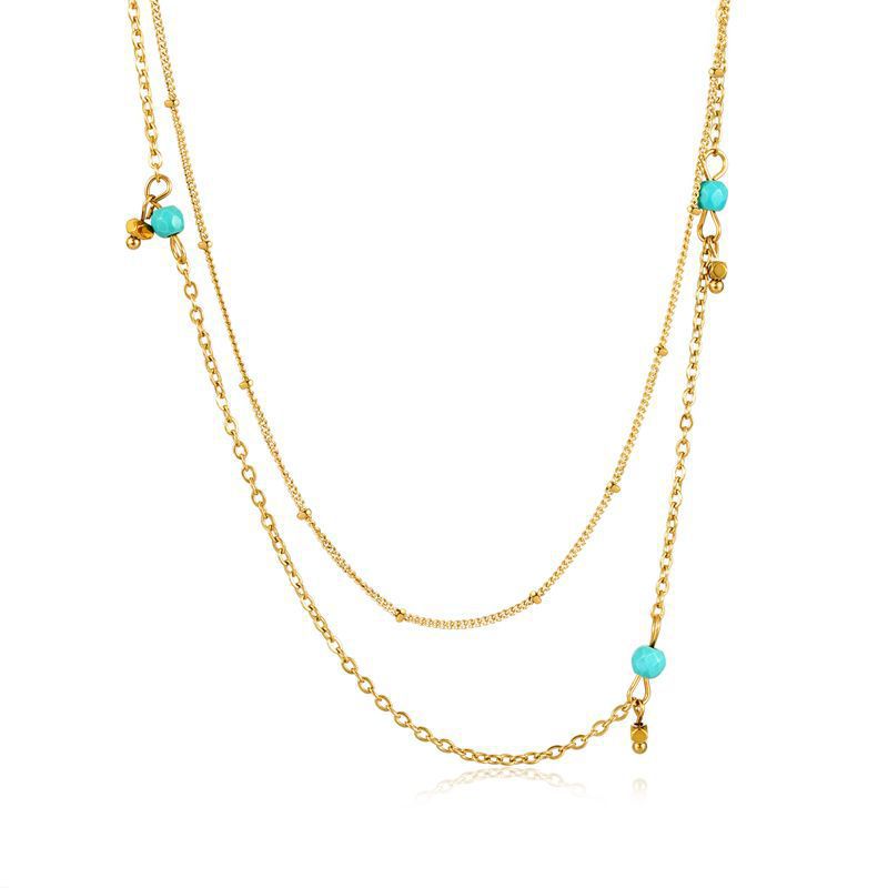 Oferta especial experiencia europea y americana joyería de acero titanio vacío galvanoplastia no decoloración no alérgica joyería pendientes collar fábrica al por mayor