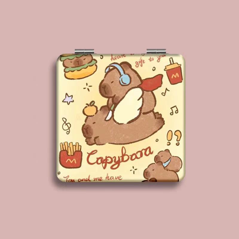 Lindo espejo pequeño Sanrio Kulomi espejo de maquillaje portátil de alto valor espejo de maquillaje portátil dormitorio de estudiantes espejo de maquillaje plegable