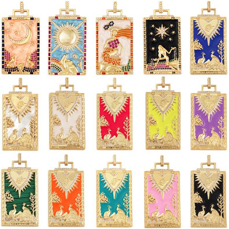 6g Weight Pendant Jewelry Making Type 15*30mm Jewelry Making Size Zircon Inlay Material DIY Jewelry Accessories Classification Hole 3~3.9mm Hole Size 1 Piece Quantity Copper Material Card Pattern Inlay Design Simple Style Style 1 Piece 15*30mm Hole 3~3.9mm Copper Zircon Card Pendant 1