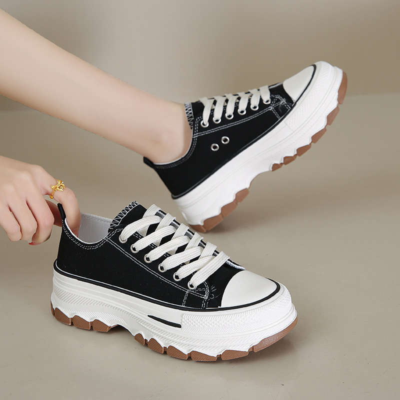 Canvas Shoes for Women 2025 New Autumn Comfortable Student High-Value Campus Trendy Spring and Autumn Casual Popular Sneakers Canvas Shoes for Women 2025 New Autumn Comfortable Student High-Value Campus Trendy Spring and Autumn Casual Popular Sneakers