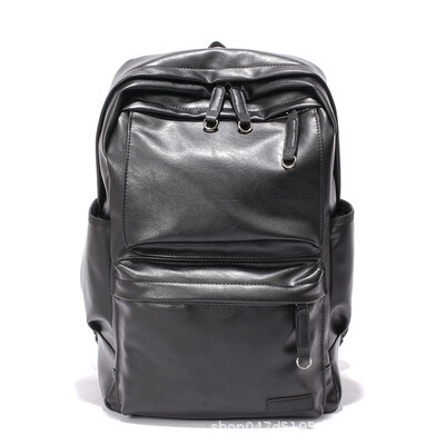 2023 new travel backpack men's pu leather student schoolbag fashion fashion casual computer backpack wholesale