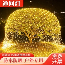led渔网灯彩灯闪灯满天星灯庭院节日亮化布置户外防水庭院装饰灯