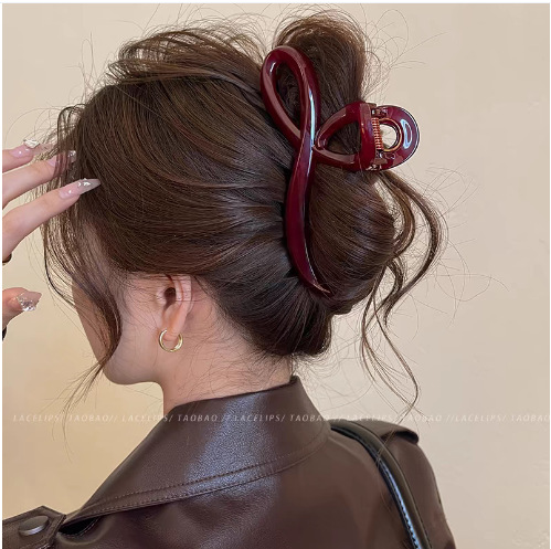 14#Anchor red ribbon hair catch [13cm]