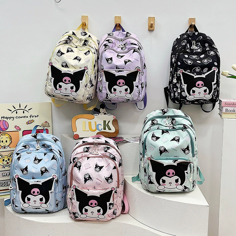 Cartoon capacious backpack, ages 3-6, kids' school bag with panda pattern, adjustable straps
