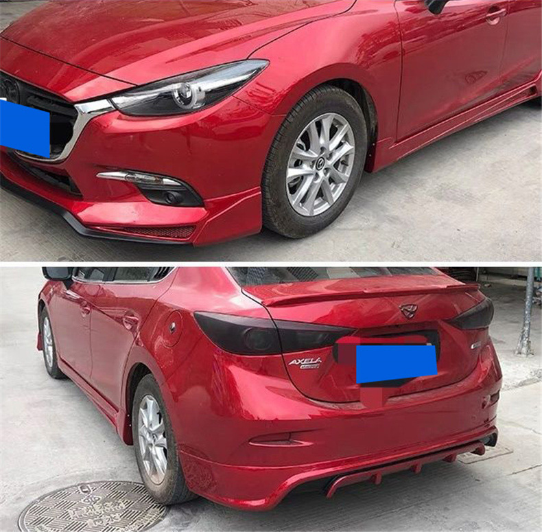 Suitable for 14-18 Mazda 3 Axela Body Kit Modification Parts, Including Front Spoiler, Side Skirts, and Rear Lip, Wholesale