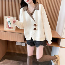 早秋装设计感小众卫衣女春秋季韩版宽松薄款小个子不规则上衣外套