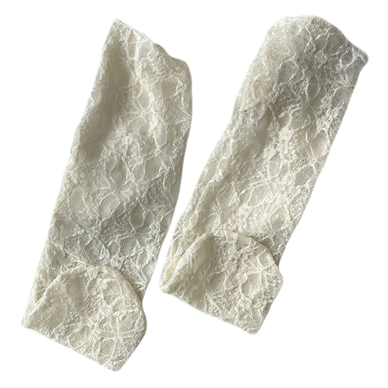 2023 nuevos calcetines de malla calcetines de mujer de encaje transpirable verano Delgado color sólido chica JK Calcetines de pila antideslizante