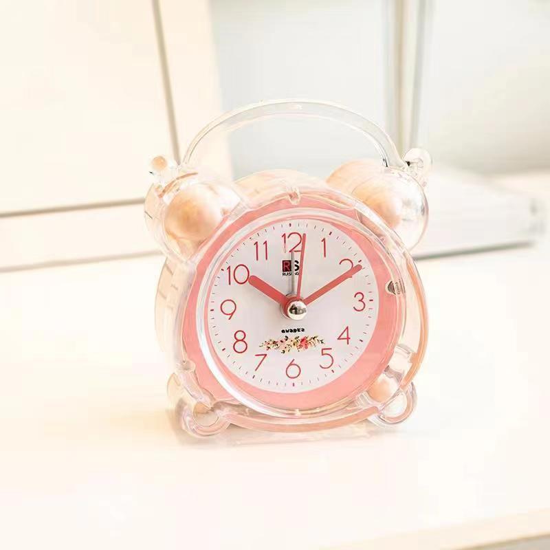 Reloj de alarma de cristal paquete de material de bricolaje para niños creativo de dibujos animados crema pegamento hecho a mano reloj de estudiante fabricante pequeño problema