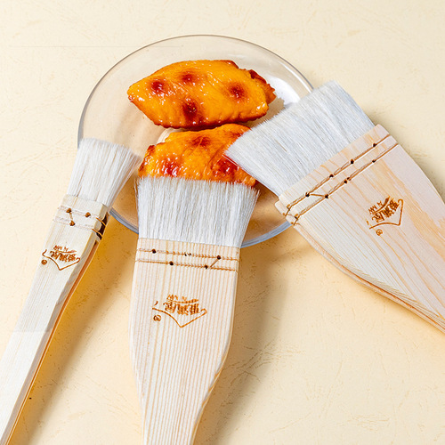 BBQ integrated wool brush oil brush barbecue brush cleaning bristle brush oil brush food grade high temperature resistant baking tool