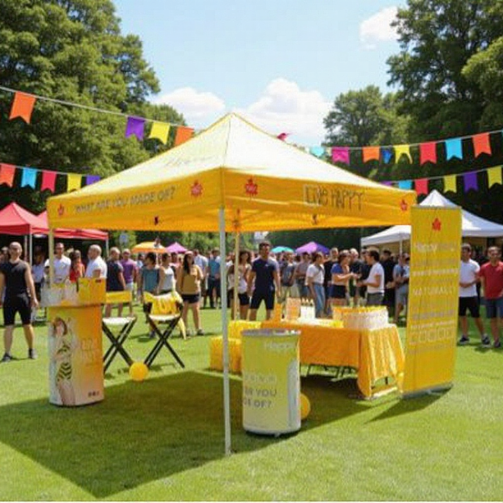 Factory Direct Sales Outdoor 3*3m Export Tent Four-Corner Foldableing Prismatic Iron Pipe Printing Logo Awning