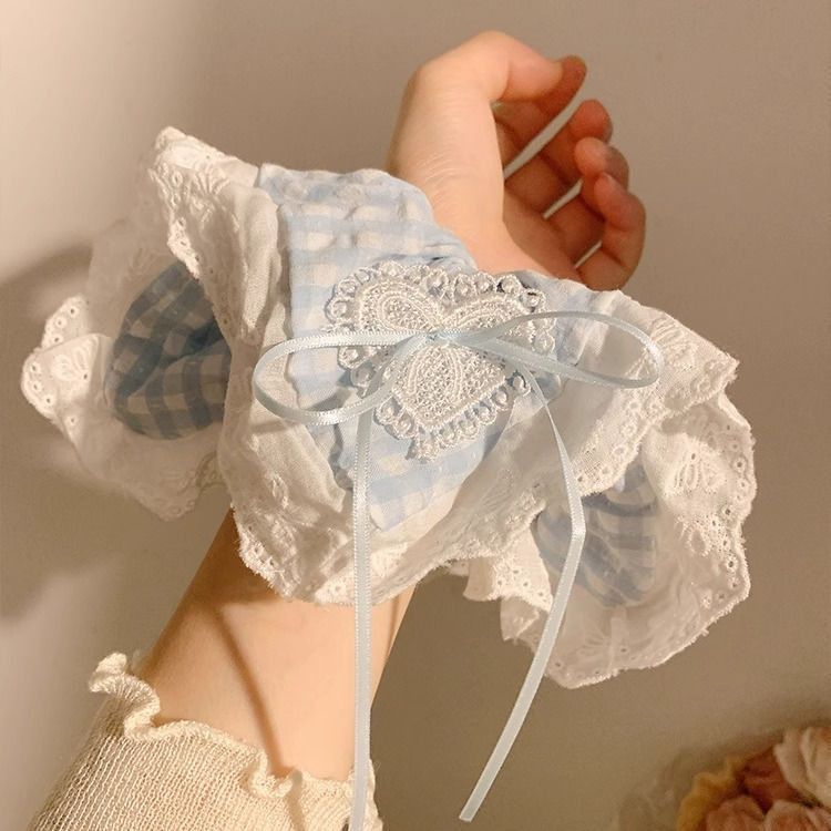 韓国風文学風中空花刺繍ヘアゴム女性用ハイエンドチェリーヘアロープ2025新スタイル|undefined