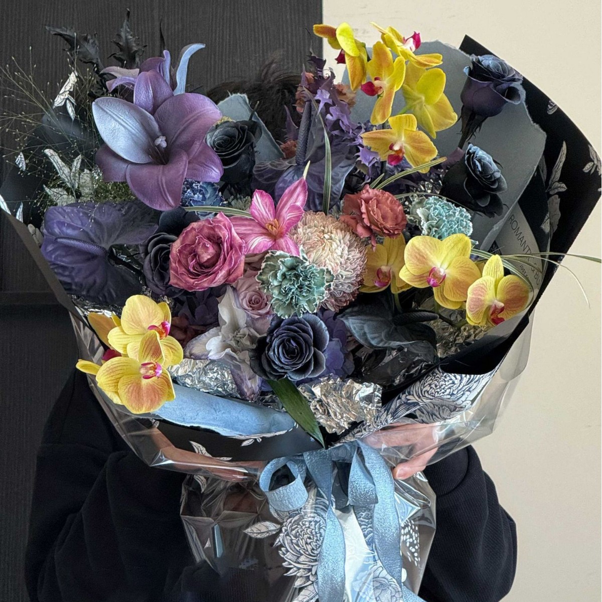 Papel de pluma de mariposa de flores de estilo retro papel de embalaje de flores impermeable florista papel de embalaje de flores