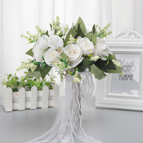 New Western-style simulated flower bouquet wedding bride holding bouquet photo studio photography props forest manufacturer wholesale