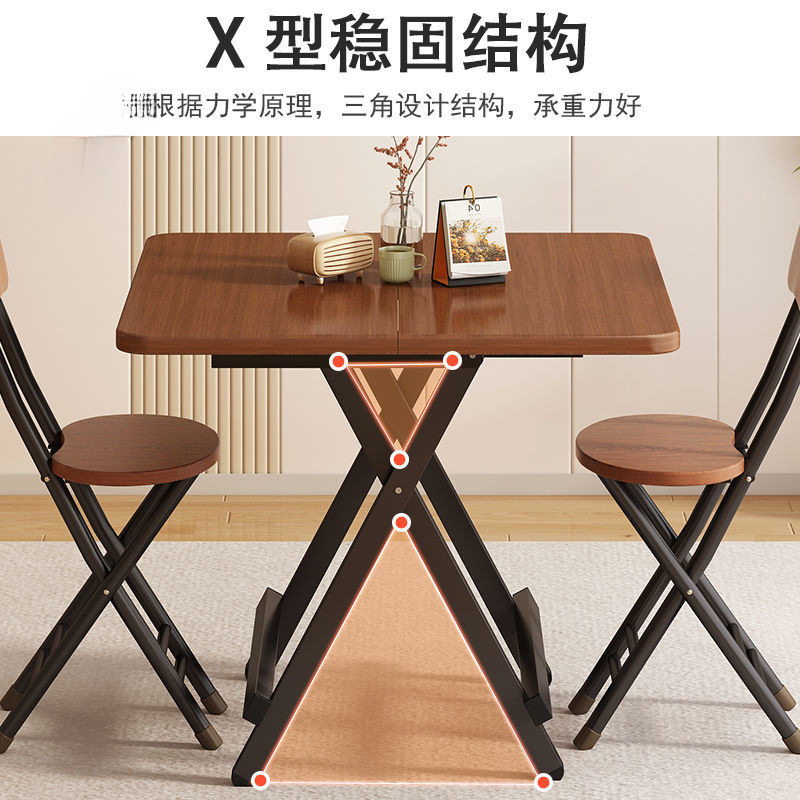 可折叠餐桌便携式夜市摆摊四方桌家用小户型出租房饭桌宿舍写作业|undefined