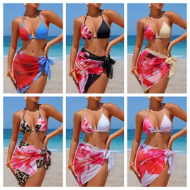 比基尼;三件套泳装;连体泳衣