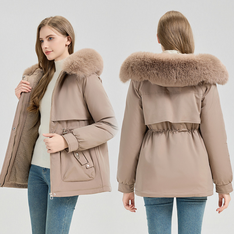 Plush Parka Cotton Outwear Winter 2025 New down Cotton Outwear Women's Mid-Length Korean Style Loose Cotton Jacket Plush Parka Cotton Outwear Winter 2025 New down Cotton Outwear Women's Mid-Length Korean Style Loose Cotton Jacket