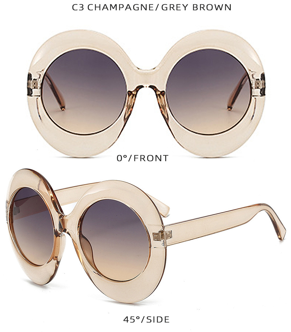Exaggerated Streetwear Geometric Pc Round Frame Full Frame Glasses display picture 6