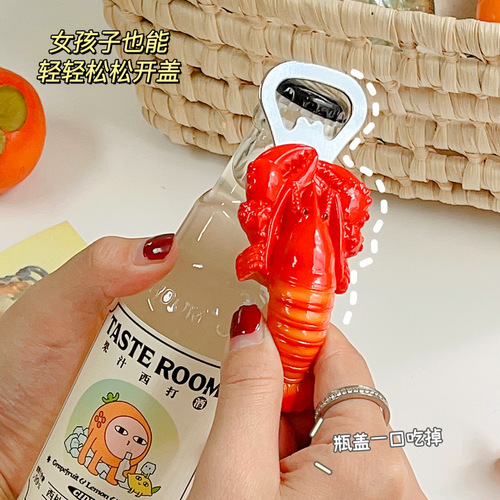 Creative beer bottle opener, interesting household magnetic bottle opener, high-looking refrigerator sticker, silicone beverage bottle cap opener