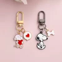 Симпатичный мультфильм Snoopy металлический брелок для девочек нежная пара подарок сетка красная школьная сумка подвеска памятный подарок