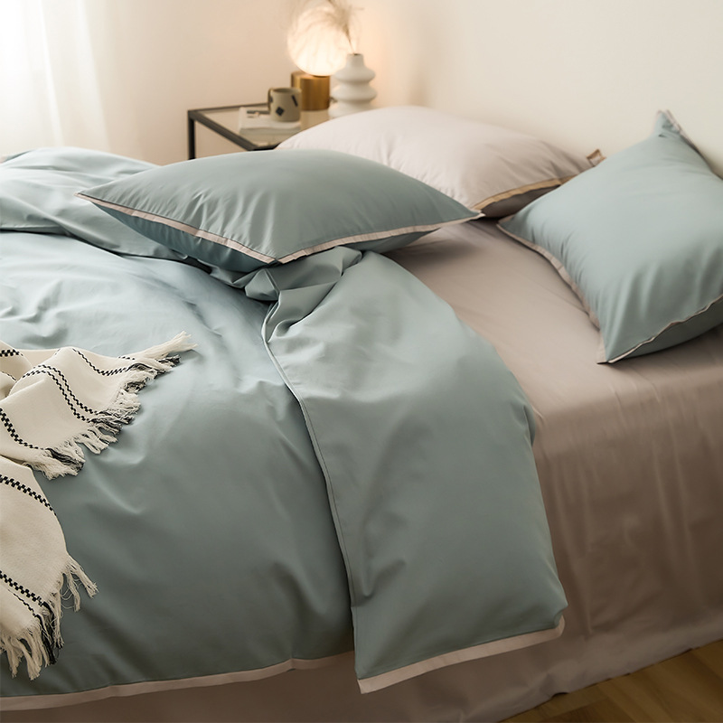 Elegant Bedding Set In Pure Cotton Nordic Style Four Piece Bed Set_voghion.com