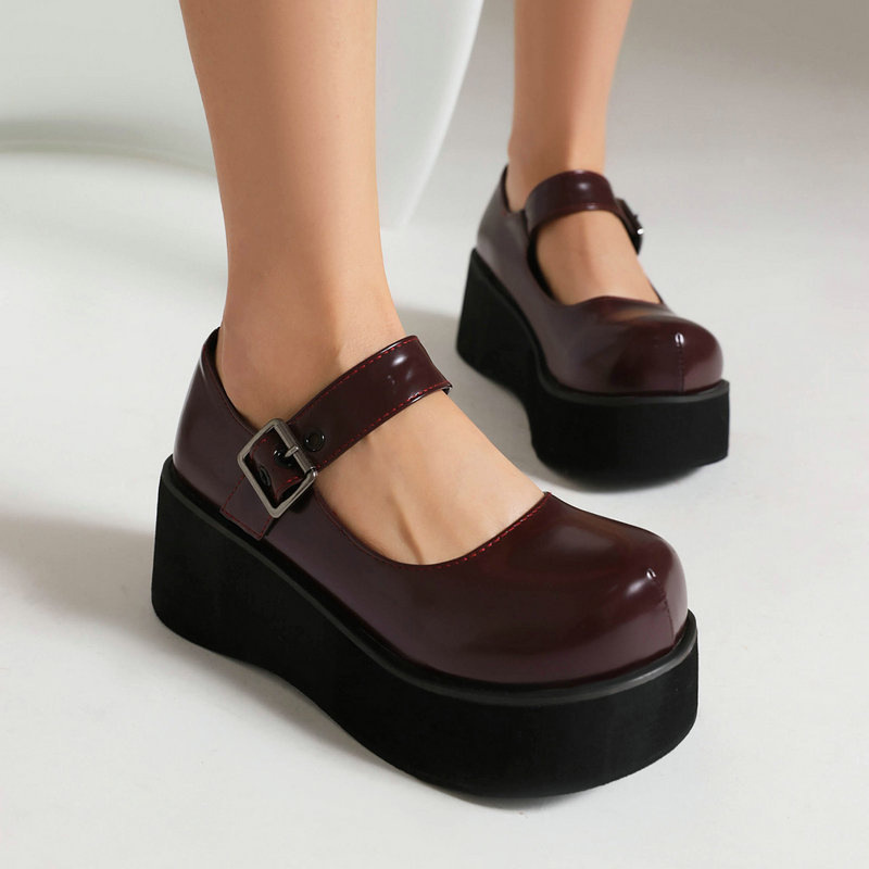 单鞋女复古玛丽珍鞋女秋厚底jk制服鞋学院软妹chic小单鞋大码女鞋