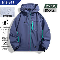 冲锋衣男女款2025新款春秋户外防风外套超好看美式硬壳徒步登山服