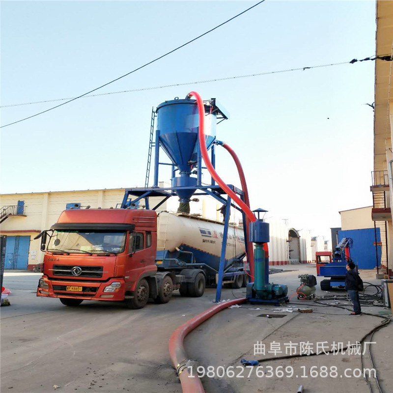 粉煤灰装罐设备 淄博自吸式吸灰机 电厂粉料卸集装箱气力输送机