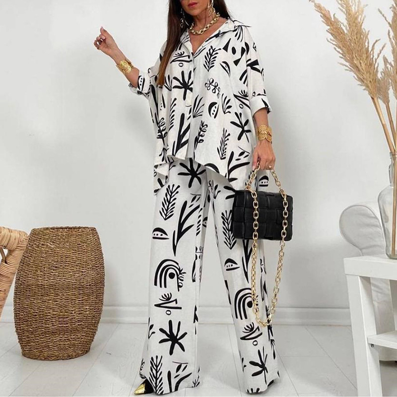 Women's Casual Geometric Polyester Printing Pants Sets display picture 5