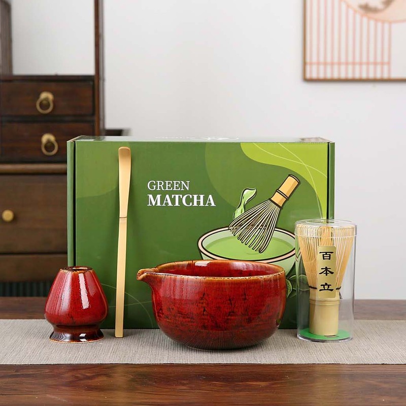 跨境抹茶碗套装点茶打茶用具茶筅立茶筛茶道配件抹茶刷工具搅拌器|undefined
