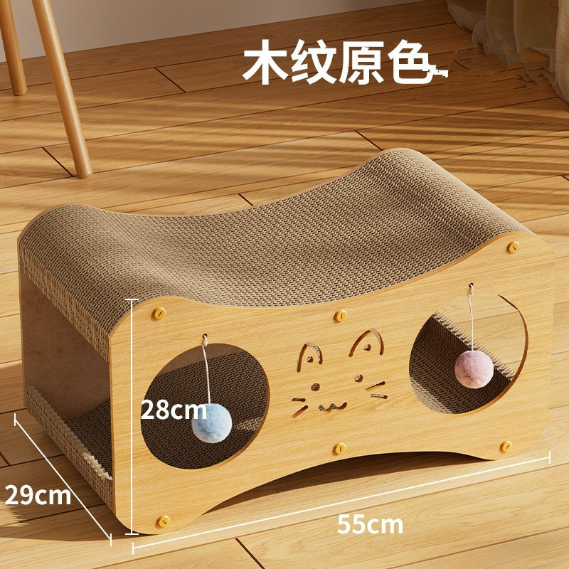 Color primario curvado del tablero del rasguño del gato del doble-agujero