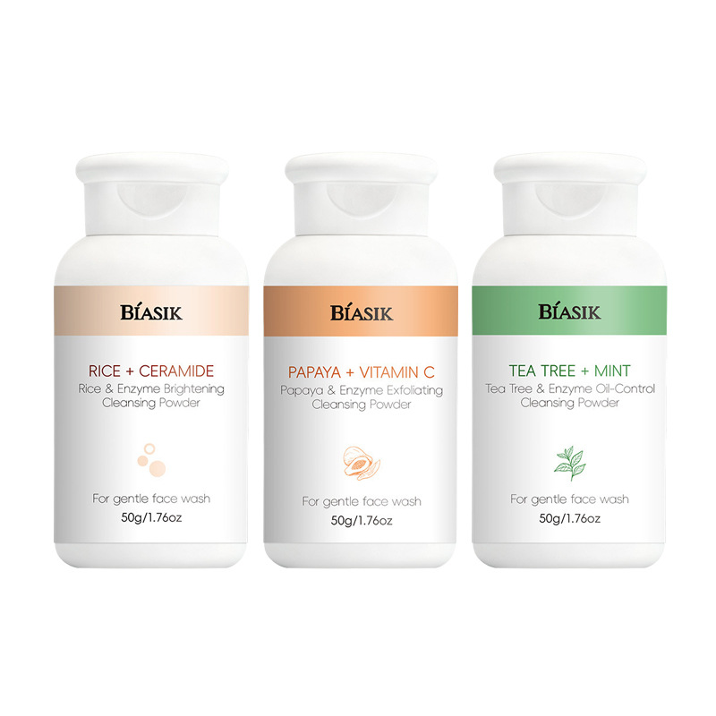 Enzima de arroz brillante polvo de limpieza facial OEM comercio exterior transfronterizo vitaminas de papaya polvo de limpieza de maquillaje polvo de limpieza personalizado