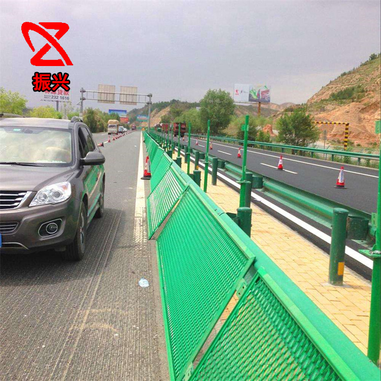 Gs-N-C型防眩网 高速公路防眩绿色钢板网 菱形孔防眩目护栏钢板网