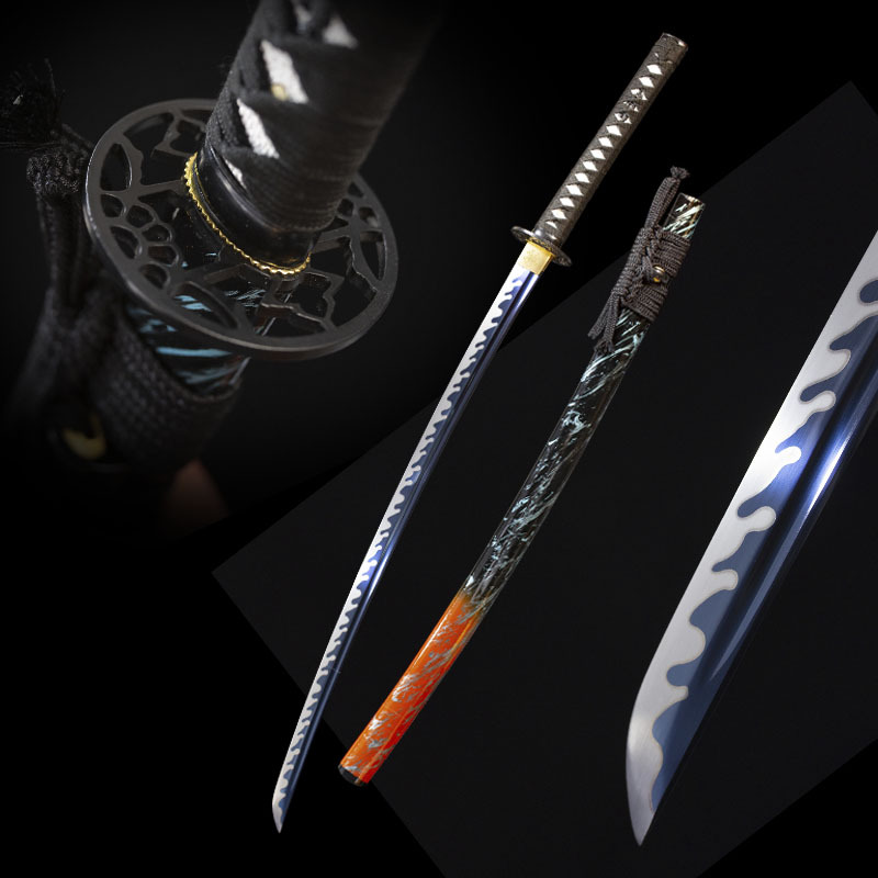 外贸批发刀剑日本刀居合长刀武士高锰钢一体冷兵器katana未开刃