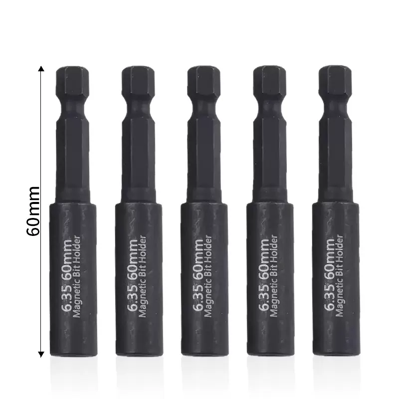 跨境现货6.35mm批头加长接杆六角柄延长杆强磁风批一体式连接杆磁