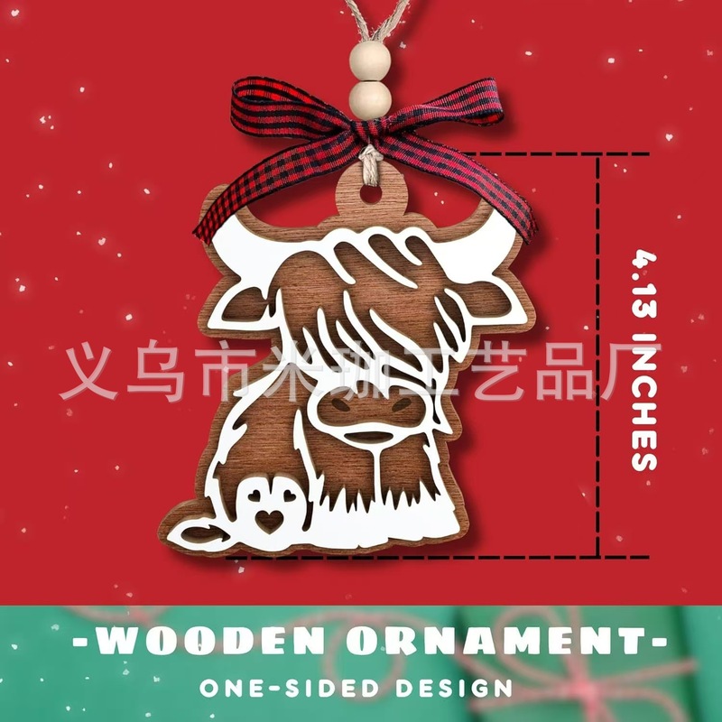 2025年越境新築祝いギフト クリスマス 母の日 バレンタインデー 装飾品 玄関用丸型木製吊り飾り|undefined